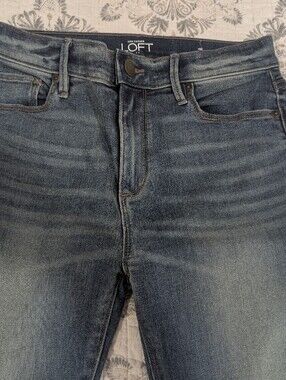 LOFT Indigo Slim High Rise Skinny Ankle Jeans Size 0